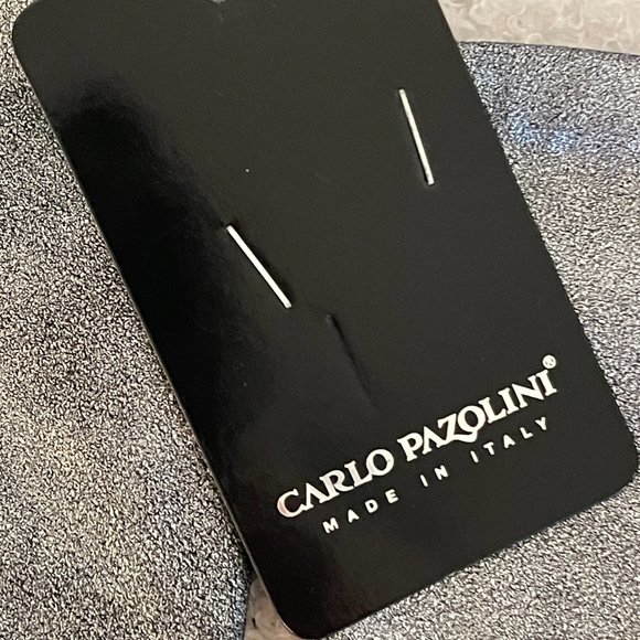 NWT CARLO PAZOLINI leather silver gloves with silk lining - Picture 5 of 9